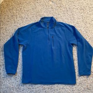 LL Bean #280962 Light Blue 1/4 Zip Pullover Fleece